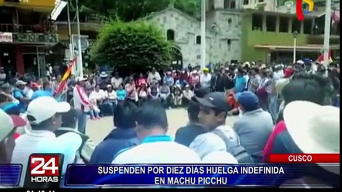 Cusco: suspenden huelga en Machu Picchu y dan tregua de 10 días