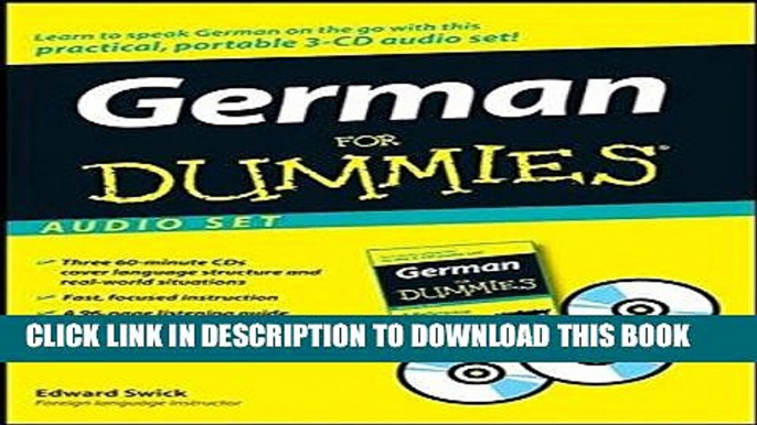 Best Seller German For Dummies Audio Set Free Read