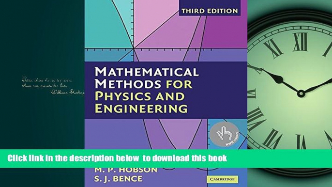 Best books  Mathematical Methods for Physics and Engineering: A Comprehensive Guide READ ONLINE