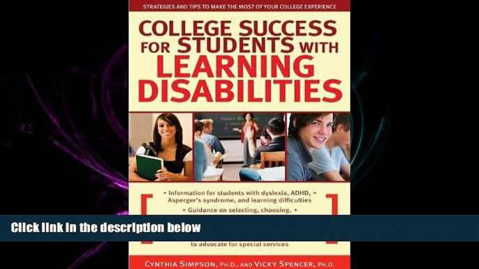 Fresh eBook  College Success for Students With Learning Disabilities: Strategies and Tips to Make