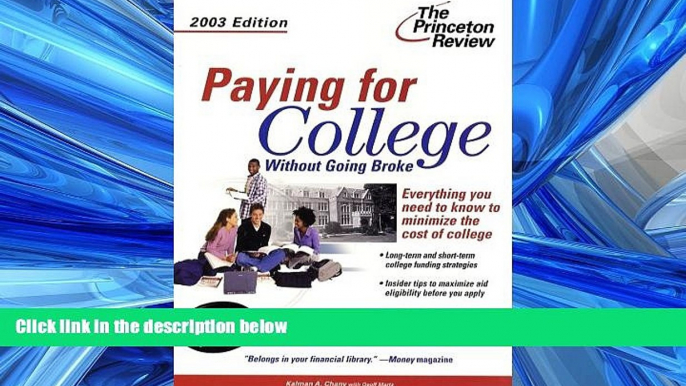 Fresh eBook  Paying for College Without Going Broke, 2003 Edition (College Admissions Guides)