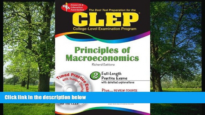 Read CLEP Principles of Macroeconomics w/CD-ROM (CLEP Test Preparation) Library Online