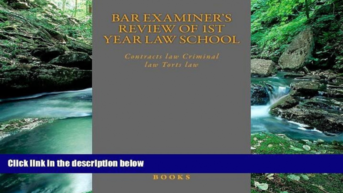 Big Deals  Bar Examiner s Review of 1st Year Law School: Contracts law Criminal law Torts law