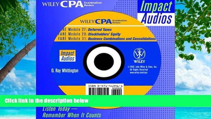 Deals in Books  Wiley CPA Examination Review Impact Audios, Accounting and Reporting Set (Wiley