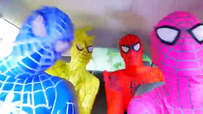 Super Heroes Dancing in a Car in Real Life Compilation! Spiderman Joker Frozen Elsa & Anna