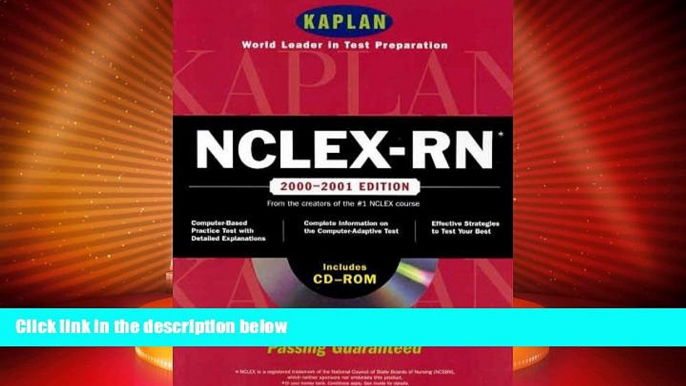 Deals in Books  Kaplan NCLEX-RN 2000-2001 (Book with CD-ROM for Windows and Macintosh)  Premium