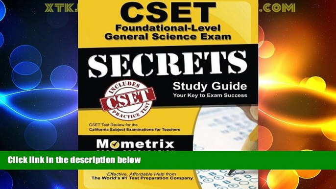 Deals in Books  CSET Foundational-Level General Science Exam Secrets Study Guide: CSET Test Review