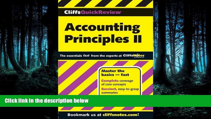 FAVORIT BOOK  CliffsQuickReview Accounting Principles II (Cliffs Quick Review (Paperback)) (Bk. 2)