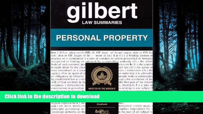 READ  Personal Property (Gilbert Law Summaries)  PDF ONLINE