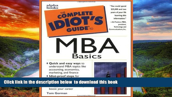 Best Price Tom Gorman MBA The Complete Idiot s Guide to MBA Basics Audiobook Epub