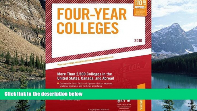 Buy Peterson s Four-Year Colleges - 2010: More Than 2,500 Colleges in the United States, Canada,