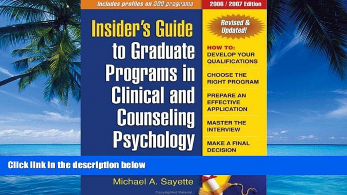 Online Tracy J. Mayne PhD Insider s Guide to Graduate Programs in Clinical and Counseling