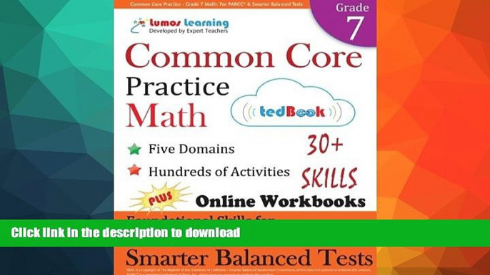 READ  Common Core Practice - Grade 7 Math: Workbooks to Prepare for the PARCC or Smarter Balanced