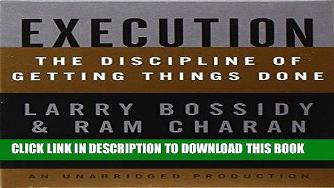 [PDF Kindle] Execution: The Discipline of Getting Things Done Full Book