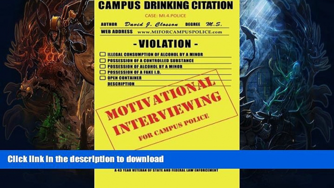 READ  Motivational Interviewing for Campus Police FULL ONLINE