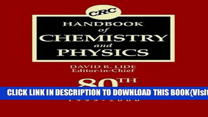 [PDF] Online CRC Handbook of Chemistry and Physics 80th Edition Full Kindle