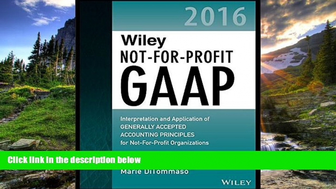 READ THE NEW BOOK Wiley Not-for-Profit GAAP 2016: Interpretation and Application of Generally