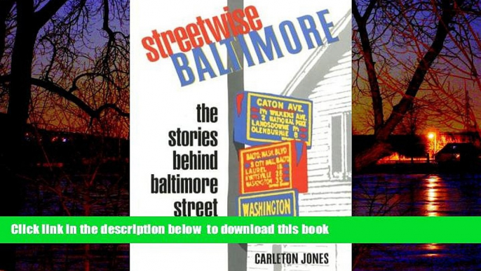 Best book  Streetwise Baltimore BOOOK ONLINE