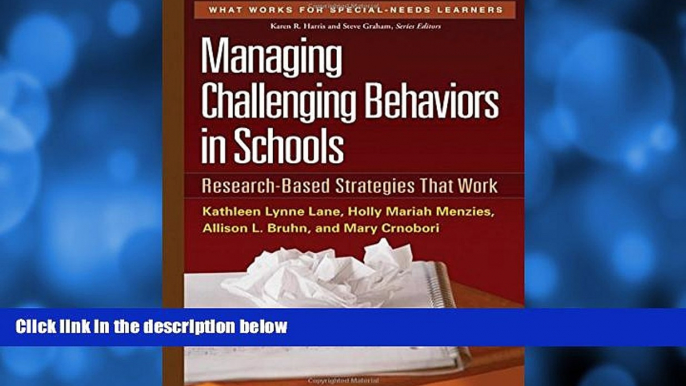 Deals in Books  Managing Challenging Behaviors in Schools: Research-Based Strategies That Work