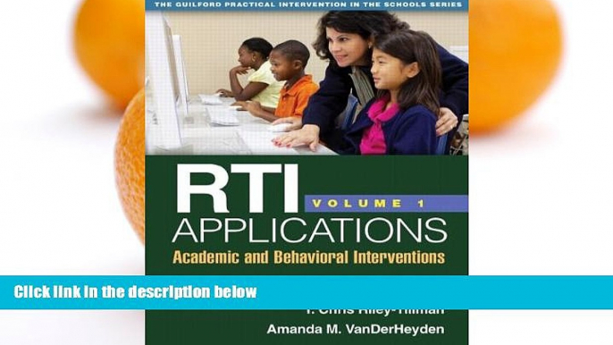 Big Sales  RTI Applications, Volume 1: Academic and Behavioral Interventions (Guilford Practical