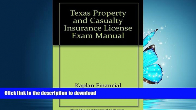 EBOOK ONLINE  Texas Property   Casualty Insurance License Exam Manual  PDF ONLINE