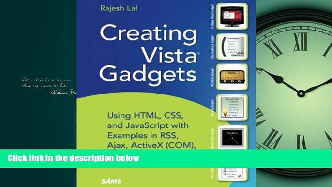 FAVORIT BOOK  Creating Vista Gadgets: Using HTML, CSS and JavaScript  with Examples in RSS, Ajax,