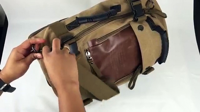 Men Canvas Backpack Travel