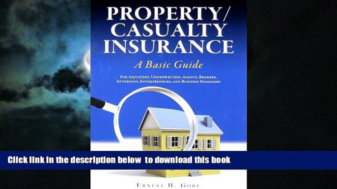 Best book  Property/Casualty Insurance, a Basic Guide: For Adjusters, Underwriters, Agents,