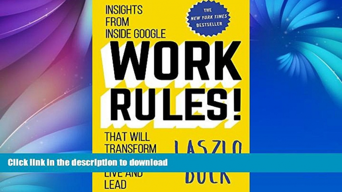 READ  Work Rules!: Insights from Inside Google That Will Transform How You Live and Lead  BOOK