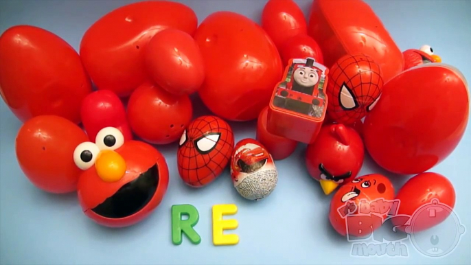 Learn Colours with Surprise Eggs! RED!