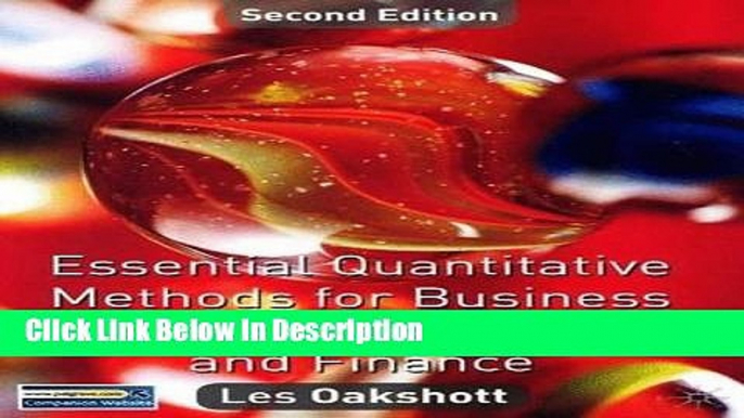 [PDF] Essential Quantitative Methods for Business, Management and Finance [PDF] Online