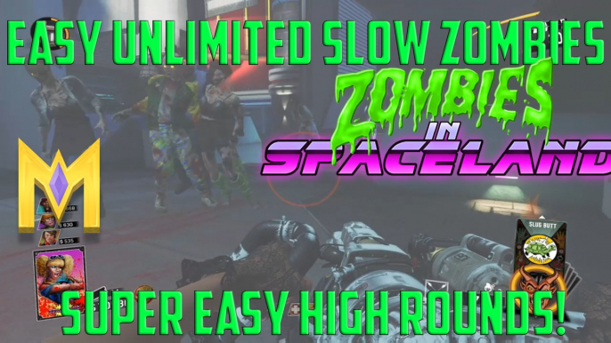 CoD Infinite Warfare Zombie Glitches - EASY UNLIMITED SLOW Zombies - "Spaceland Zombies Glitches"