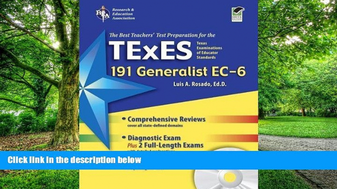 Best Price Texas TExES Generalist EC-6 (191) with CD-ROM (TExES Teacher Certification Test Prep)