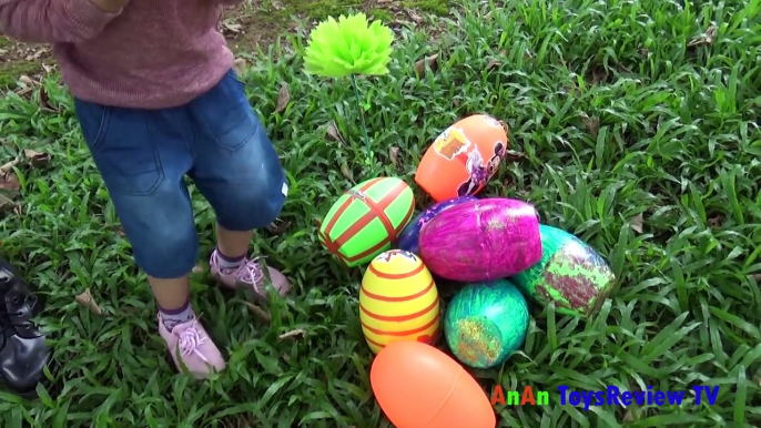 SURPRISE EGGS OPENING - Thi nhặt trứng bất ngờ với siêu nhân và siêu anh hùng ❤ AnAn ToysReview TV ❤