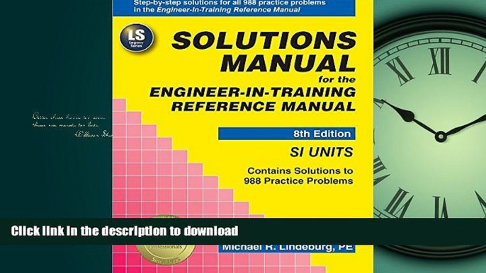 FAVORIT BOOK Solutions Manual (SI Units) for the Engineer-In-Training Reference Manual, 8th Ed