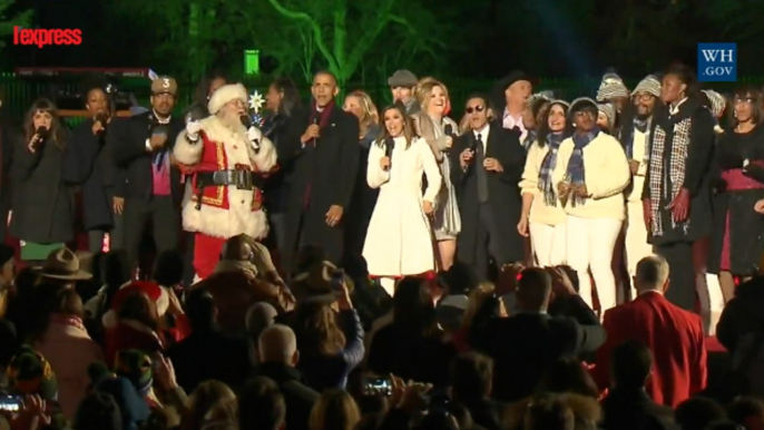 Barack Obama chante son dernier "Jingle Bells" avec le Père Noël