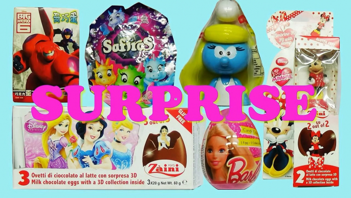 SURPRISE EGGS TOYS! KINDER SURPRISE, BARBIE, BIG HERO 6! BÓC TRỨNG BẤT NGỜ ! WOB KIDS!