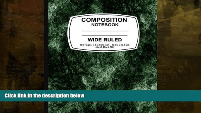 Best Price Composition Notebook: Green Marble,  Lined Composition Notebook, Wide Ruled, 7.5 x