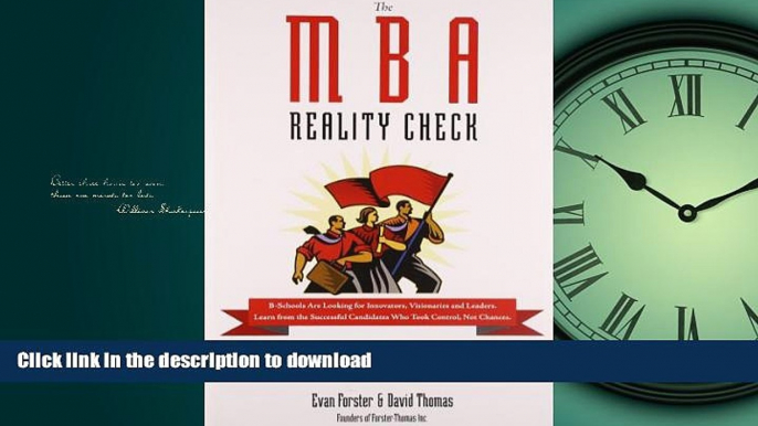 READ The MBA Reality Check: Make the School You Want, Want You #A# Full Book