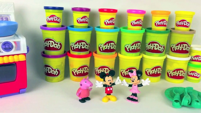 PlayDoh Speelgoed Keukentje Eten van Klei Sandwich Hot Dog Pizza Peppa Pig Mickey Mouse Filmpje