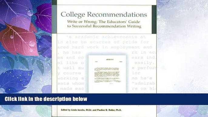 Best Price College Recommendations  Write or Wrong: The Educators  Guide to Successful