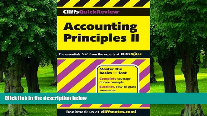 Pre Order CliffsQuickReview Accounting Principles II (Cliffs Quick Review (Paperback)) (Bk. 2)