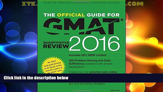 Price The Official Guide for GMAT Quantitative Review 2016 with Online Question Bank and Exclusive