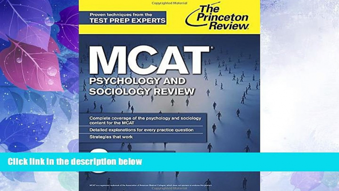 Price MCAT Psychology and Sociology Review: New for MCAT 2015 (Graduate School Test Preparation)