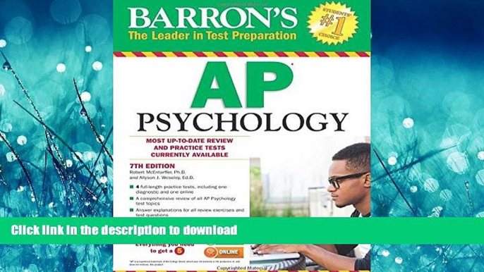 FAVORITE BOOK  Barron s AP Psychology, 7th Edition (Barron s AP Psychology Exam) FULL ONLINE