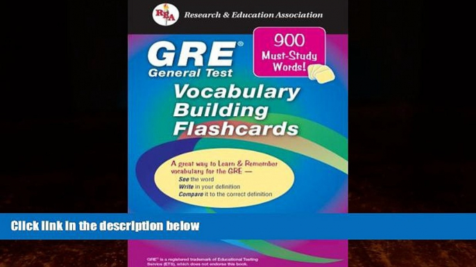 Buy The Editors of REA GRE Vocabulary Builder Interactive Flashcards Book (GRE Test Preparation)