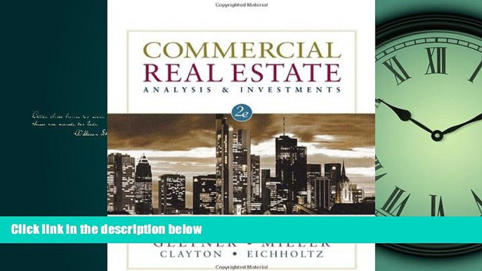 READ book Commercial Real Estate Analysis   Investments BOOK ONLINE