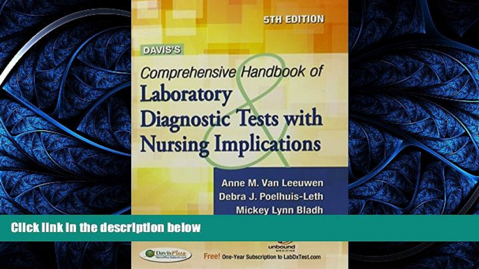 FAVORIT BOOK Davis s Comprehensive Handbook of Laboratory and Diagnostic Tests With Nursing