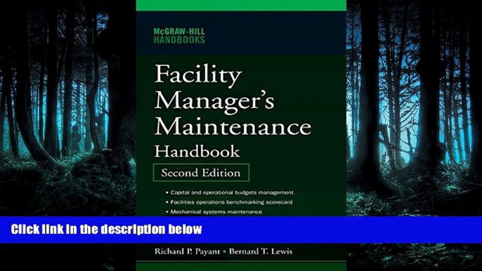 READ THE NEW BOOK Facility Manager s Maintenance Handbook BOOOK ONLINE