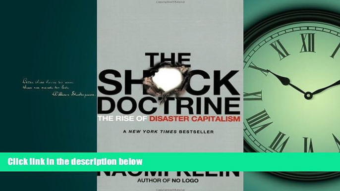 READ PDF [DOWNLOAD] The Shock Doctrine: The Rise of Disaster Capitalism [DOWNLOAD] ONLINE